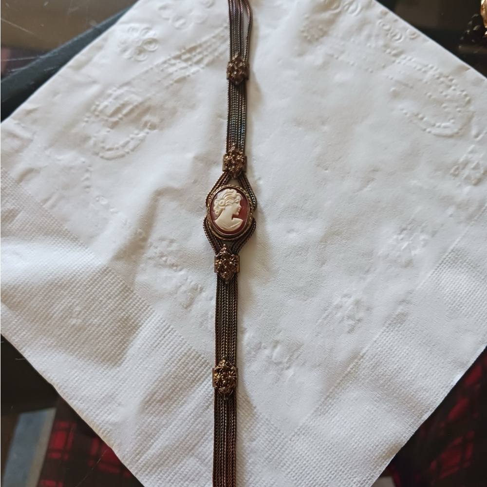 Vintage Cameo Bracelet with Brown Accents
With updated photos. Hope these help